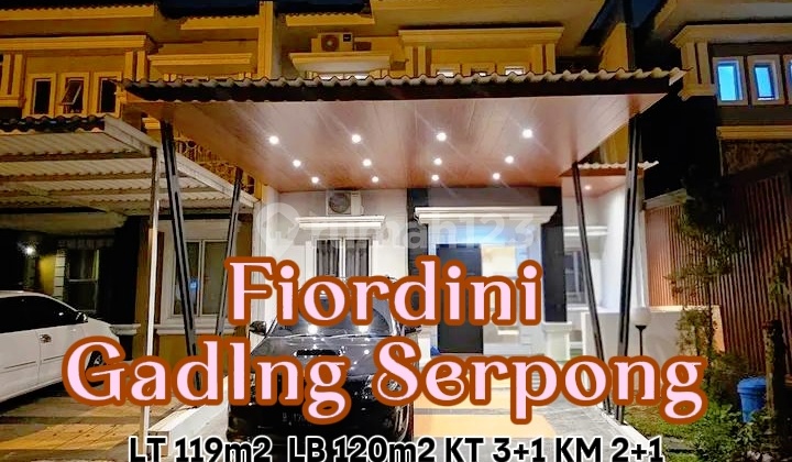 House For Sale Cluster Fiordini Illago Gd Serpong 7X17m2 2