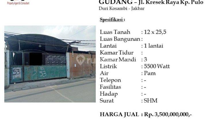 Gudang Jln Kresek Raya Kp Pulo 1