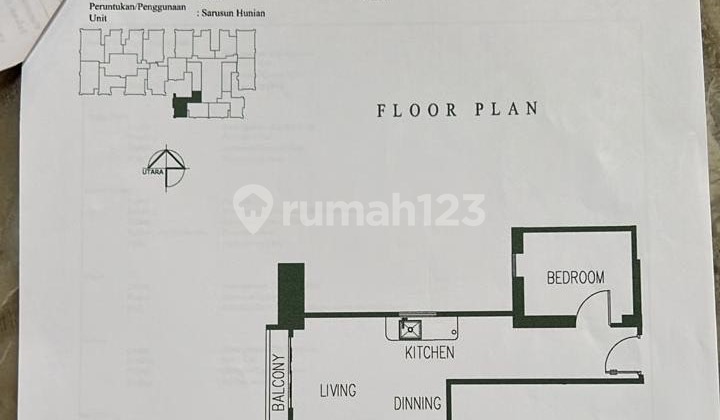 Dijual Apartemen Meikarta, Mid Level, Unfurnished, corner, Tower 2B, 2br, Hadap Selatan 2