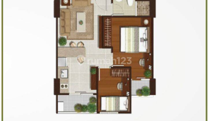 Apartemen Metro Park Residence 2br Pool View Furnished 4