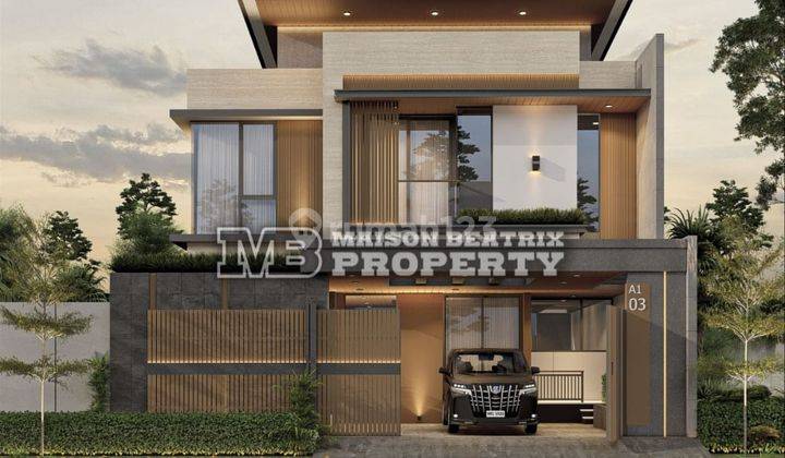 Rumah 2 Lantai Modern Kontemporer Tropis Di Kencana Loka Bsd City 1