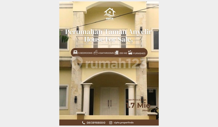 Jual Cepat Rumah Cikokol Tangerang Furnished 2 Lantai
