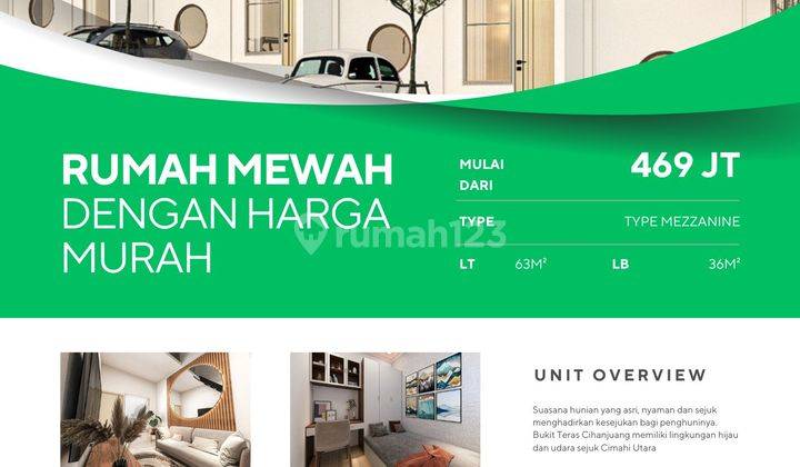 Rumah 1,5 Type 60/36 Baru di Cihanjuang 1