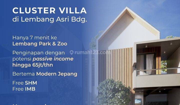 Rumah Villa jepang dekat kawasan wisata Lembang Bandung 1