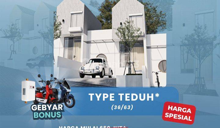 DISKON RATUSAN JUTA ! rumah baru di cihanjuang dekat pemkot cimahi bonus mezanin SHM 1