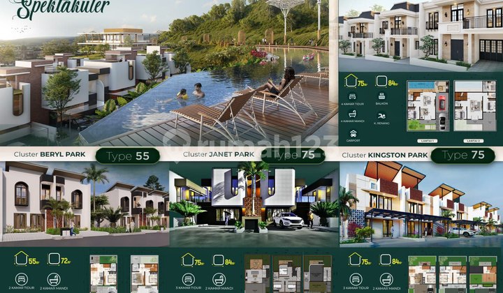 COCOK UNTUK INVESTASI, RUMAH MEWAH DI ATAS AWAN DALAM KAWASAN KOTA BARU PARAHYANGAN PADALARANG 2