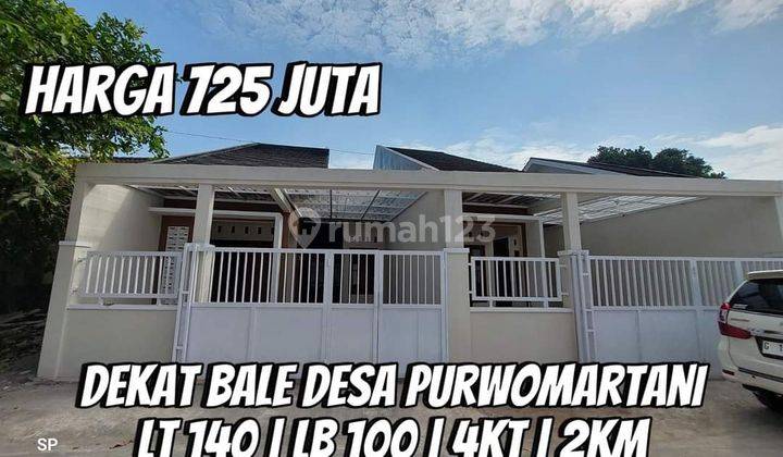 Rumah Baru Siap Huni Tanah Luas Harga Murah di Purwomartani 1