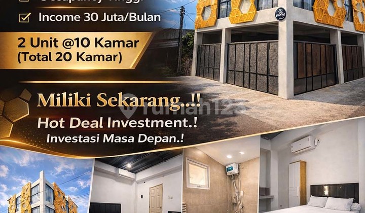 Kost Premium 20 Kamar Area Strategis Jogja-Solo Fully Furnished Occupancy Tinggi Income 30 Juta/Bulan