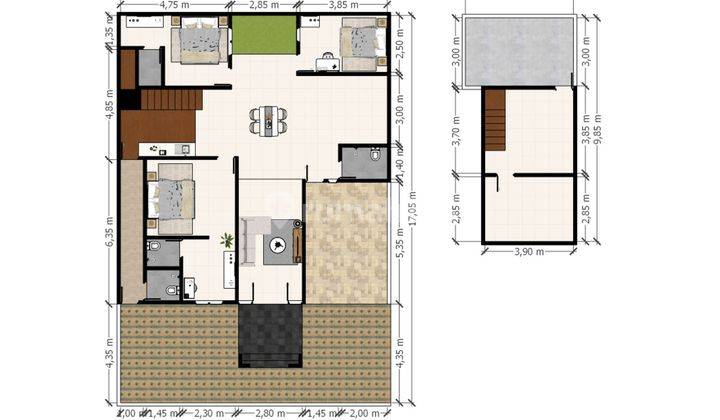 Rumah Luas Lt 216 di Duren Sawit 9 Menit Ke Mall Cipinang Indah Dibantu Kpr J22395 2