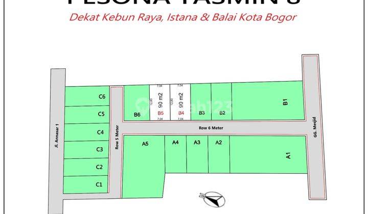 Kavling SHM Dan Siap Bangun Dekat Taman Yasmin Bogor 2