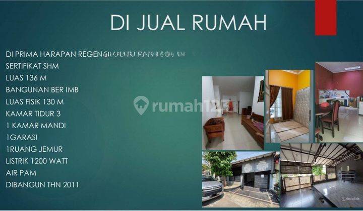 Dijual Rumah Bagus Siap Huni Prima Harapan Bekasi Utara 1