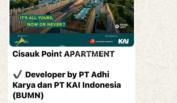 Dijual Apartemen Berlokasi Trategis di Daerah Bsd