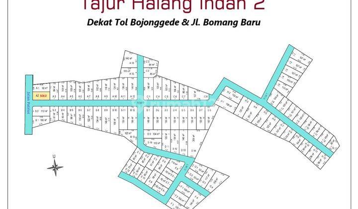 Perdana 900rb m2, Kavling Perumahan Bogor tajurhalang Dekat Jl. Bomang 6