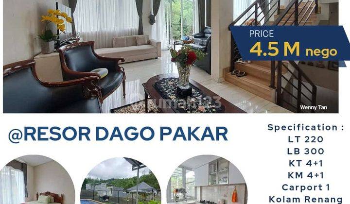 Rumah Resort Dago Pakar Bandung Ada Kolam Renang  1