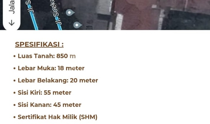 Tanah Mainroad Soekarno Hatta Bandung Strategis Cocok untuk Semua Usaha Padel,Restoran,Gudang Mbg,Pabrik Dll