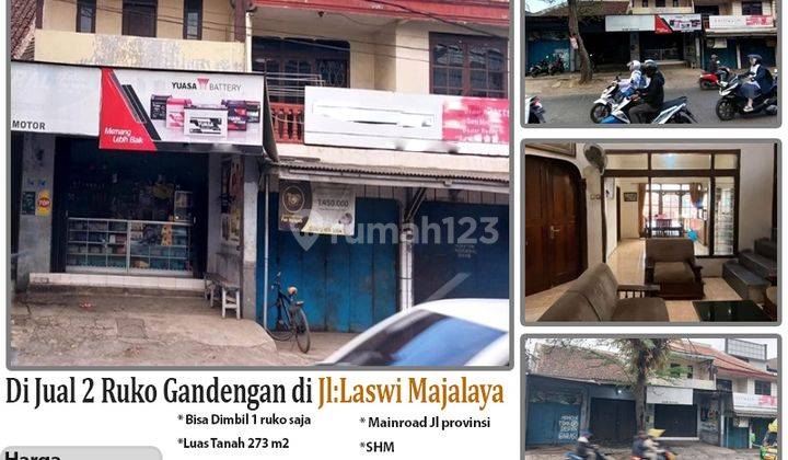 Jual 2 Ruko Gandengan Mainroad Majalaya Bandung Jalan Laswi 1