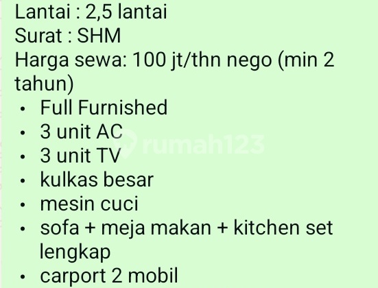 Nice House for Rent (100 Million) in Cengkareng Nice House for Rent (100 Million) in Cengkareng