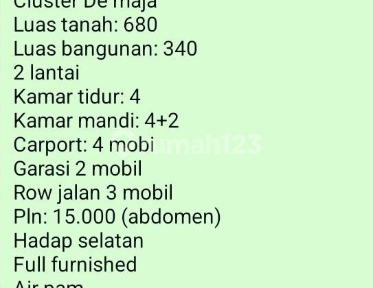 Sewa Rumah (500 Juta) dan Jual (22 Milyard) di Bsd De Park Bagus