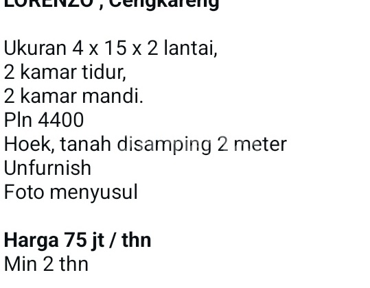 House for Rent (75 Million) Nice Golf Lake in Cengkareng House for Rent (75 Million) Nice Golf Lake in Cengkareng