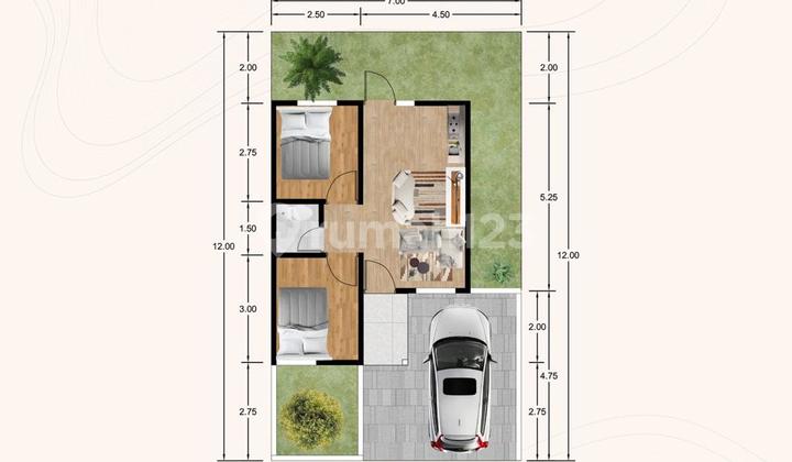 Sapphire Residence Sumbang Type 45 Luas Tanah 98  7
