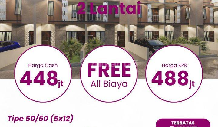 Rumah Murah 2 Lantai Dekat Surabaya Kpr/cash Surat Shm Free All Biaya Biaya 2