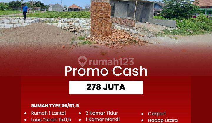Rumah 1 lantai Sidoarjo dekat lingkar timur lokasi Gedangan cash 2