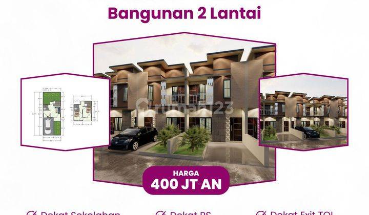 Rumah Murah Dekat Surabaya 2 Lantai Cash/kpr Shm 2