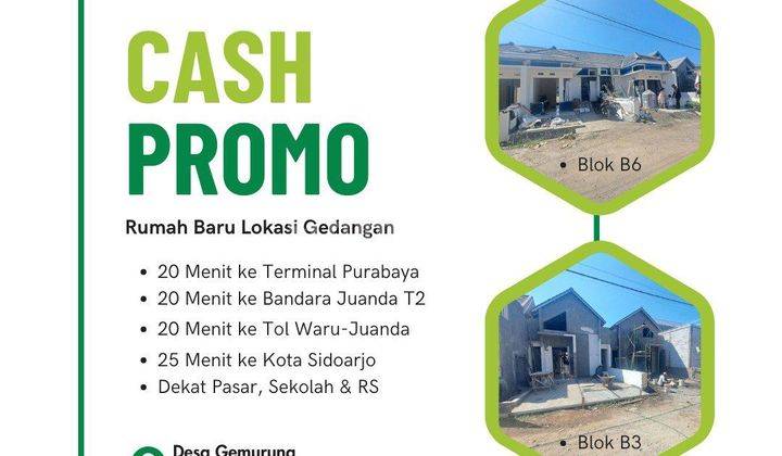 Rumah Dekat Surabaya Murah Cash Saja Tidak Kredit  2