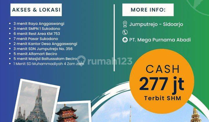 Rumah Murah 1 Lantai  Disukodono Kota Cash 