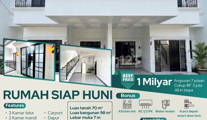 Rumah Classic Modern Dekat Pintu Tol & Transjakarta, Pancoran Mas