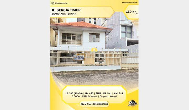 Rumah Luas 2 lantai Tengah Kota Jl Seroja Simpanglima Semarang 1