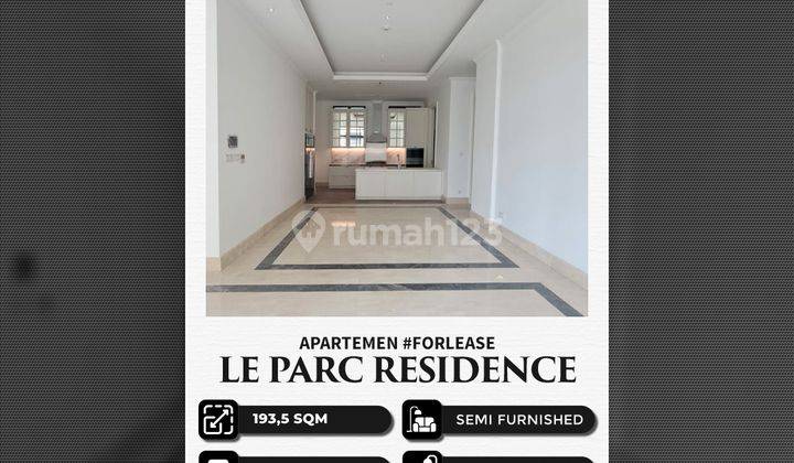 Jual Apartment 3 BR Le Parc Residence Thamrin, Jakarta Pusat 1