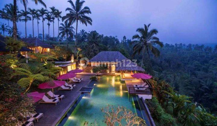 Luxury Villa di ubud dg pemandangan sawah tebing dan sungai 1