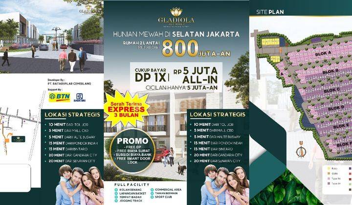 Dijual Rumah Murah Dekat Jaksel di Gladiola Residence Cipadu 2