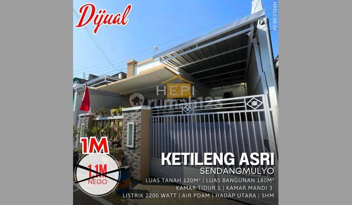 Rumah 2lt Di Ketileng Asri,bagus Siap Pakai 1