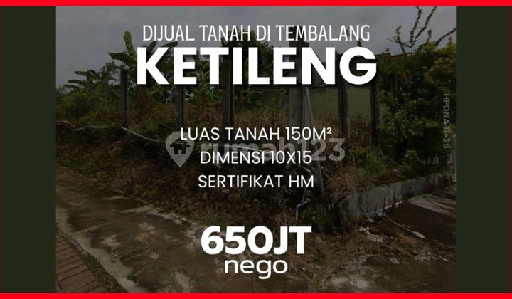 Tanah Siap Bangun Di Ketileng Jalan Depan Lebar 1