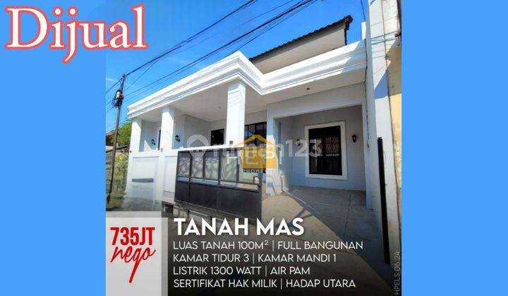 Rumah Baru Di TANAH MAS ,Bebas Banjir, Dekat Jalan Besar 1