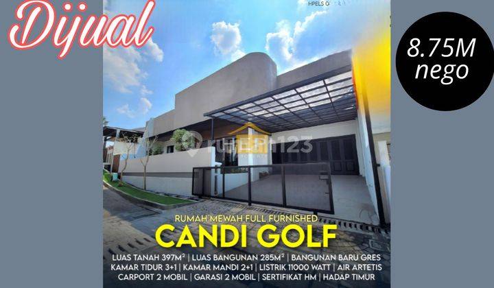 Rumah Mewah Baru Furnish di Panorama Candi Golf 1