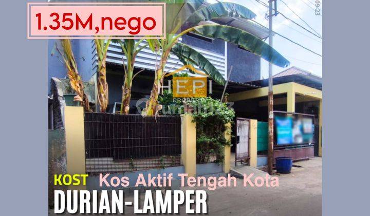 Rumah Kos Aktif Murah,Jalan 2 mobil,TENGAH KOTA 1