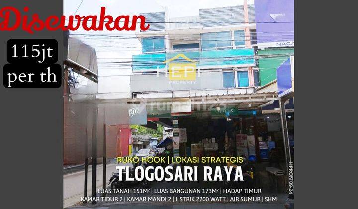 Ruko 2Lt Di TLOGOSARI Di Jalan Utama,Bebas Banjir 1