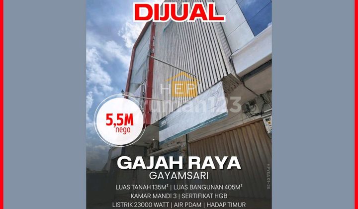 Ruko Bagus 3Lt di Jl. Gajah Dekat Kota Siap Pakai 1