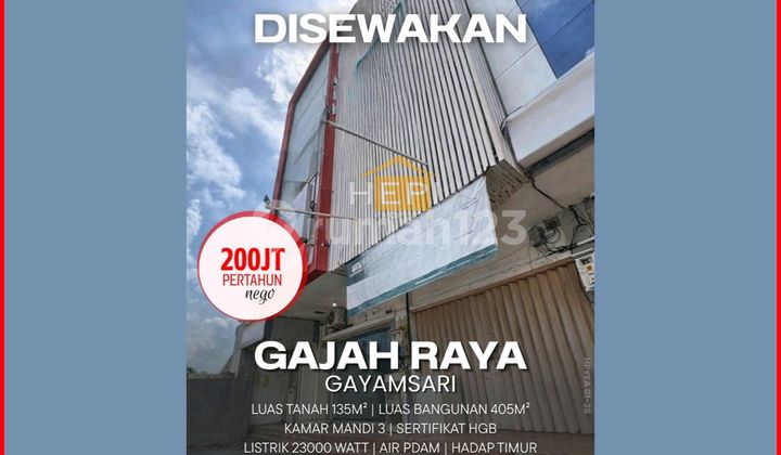 Ruko Bagus 3Lt di Jl. Gajah Semarng Timur 1