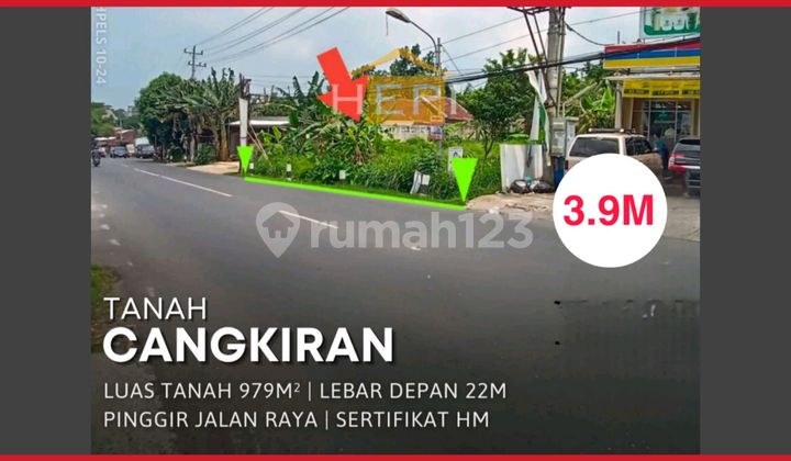 Tanah Di Jalan Raya Cangkiran Untuk Cafe/kos/gudang 1