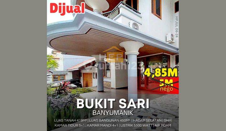 Rumah Mewah 2lt  Di Bukitsari,harga Nego 1