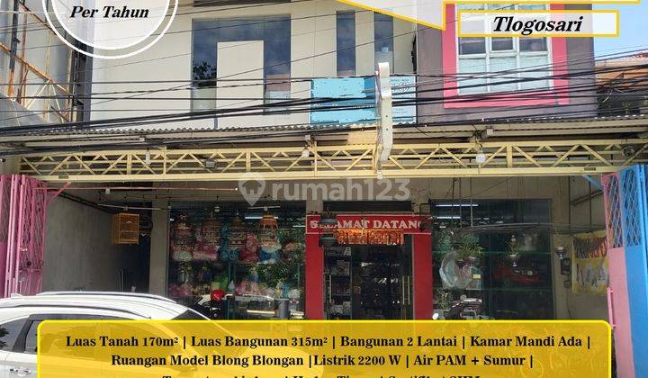 Disewakan Ruko 2 lantai Bagus Strategis di Tlogosari, Semarang  1