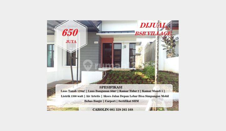 Dijual Rumah Bagus Strategis di BSB Village, Semarang  1