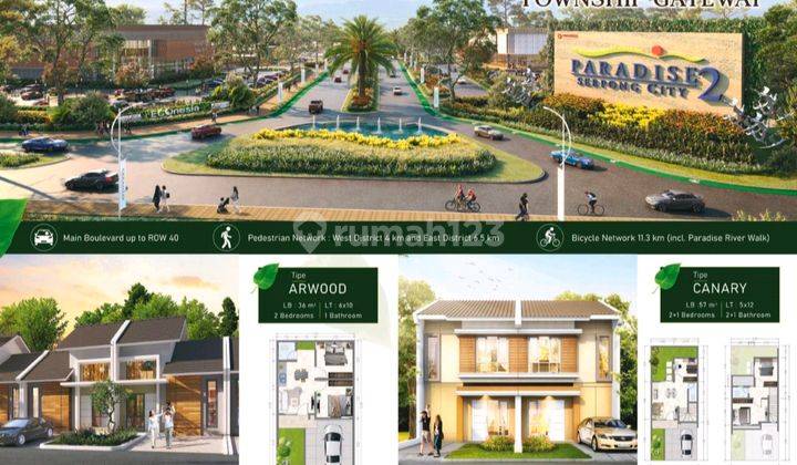 SERPONG PARADISE 2 MURAH BISA TANPA DP ANGSURAN 2 JTAN 2