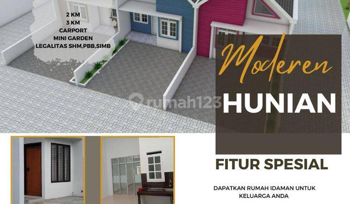 Rumah Dekat Usu 3kamar Baru SHM - Sertifikat Hak Milik 1