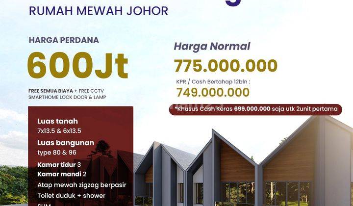 Rumah MEWAH JOHOR SPEK SULTAN HARGA DISKONNN BANGET  2