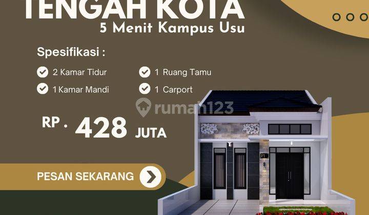 RUMAH BARU LAUNCHING DEKAT CITRA GARDEN PADANG BULAN KONSEP BALI 1